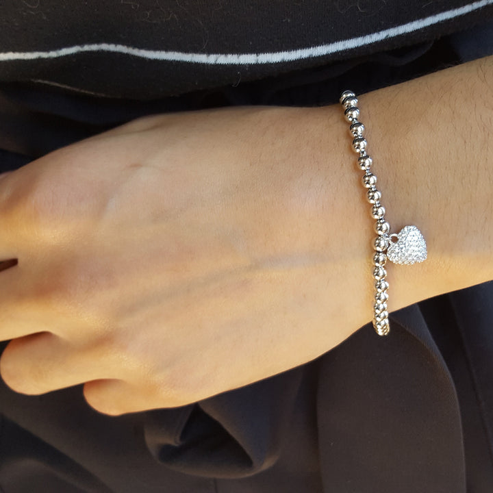 Beaded Heart Bracelet