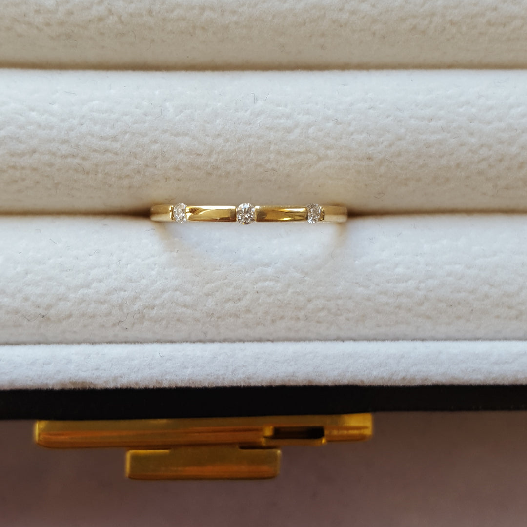 Stationed Gold and Diamond Band