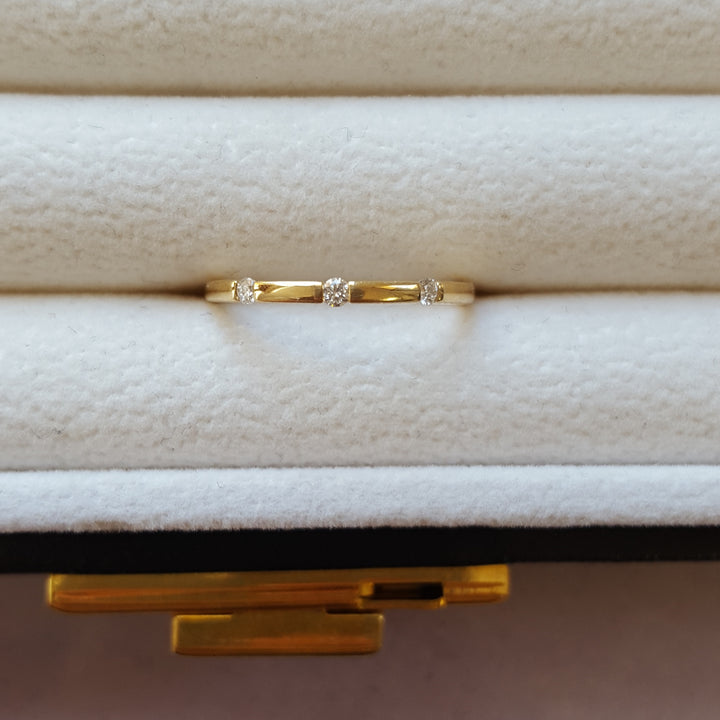 Stationed Gold and Diamond Band