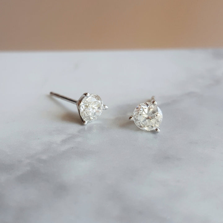 1 Carat Martini Diamond Studs