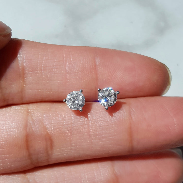 1 Carat Martini Diamond Studs