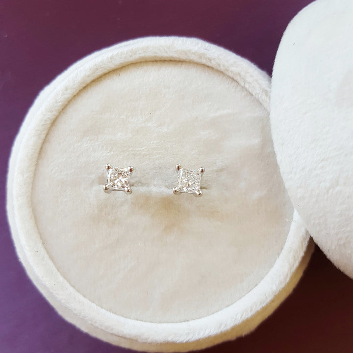 Essential 3/4 Carat Princess Diamond Studs