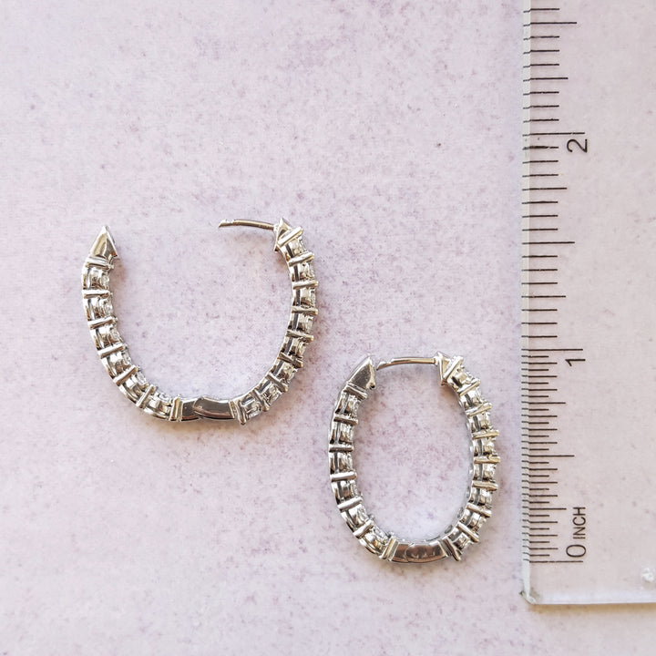 3/4 Carat True Reflection Inside-Outside Diamond Hoops