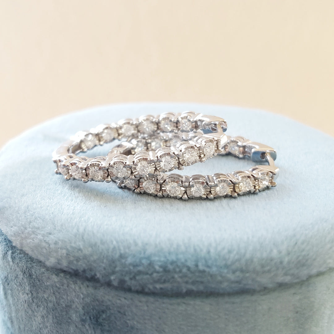 1 Carat True Reflection Diamond Hoops