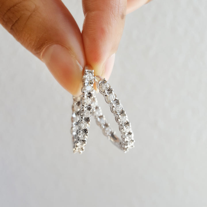 1 Carat True Reflection Diamond Hoops