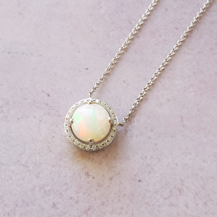 Essential Halo Opal Pendant