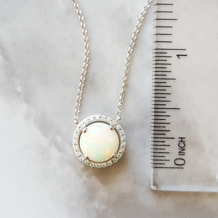 Essential Halo Opal Pendant