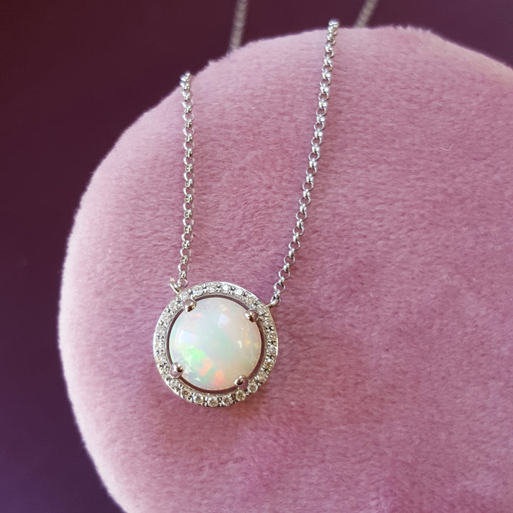 Essential Halo Opal Pendant