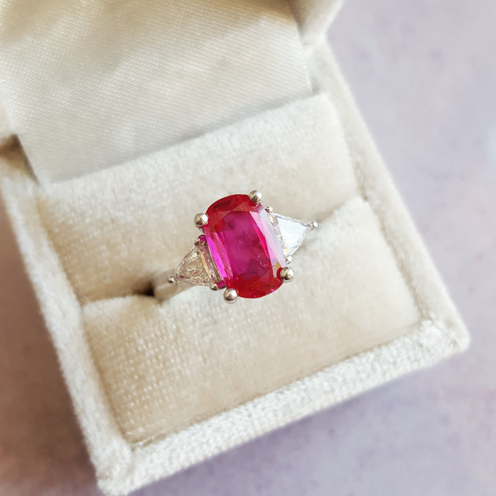 Elegant and Sleek Ruby Diamond Ring