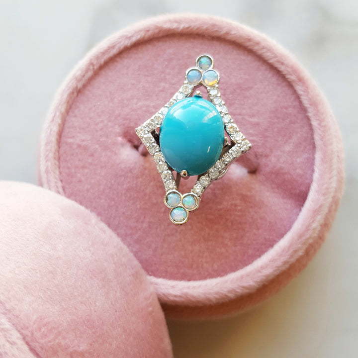 Pointed Turquoise Statement Ring