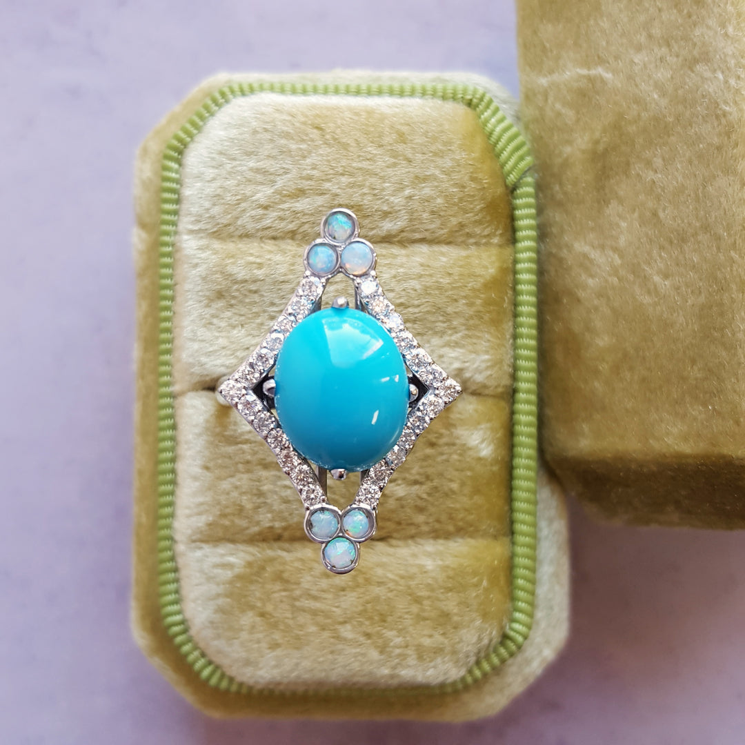Pointed Turquoise Statement Ring