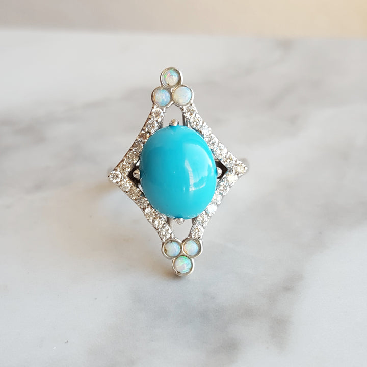 Pointed Turquoise Statement Ring