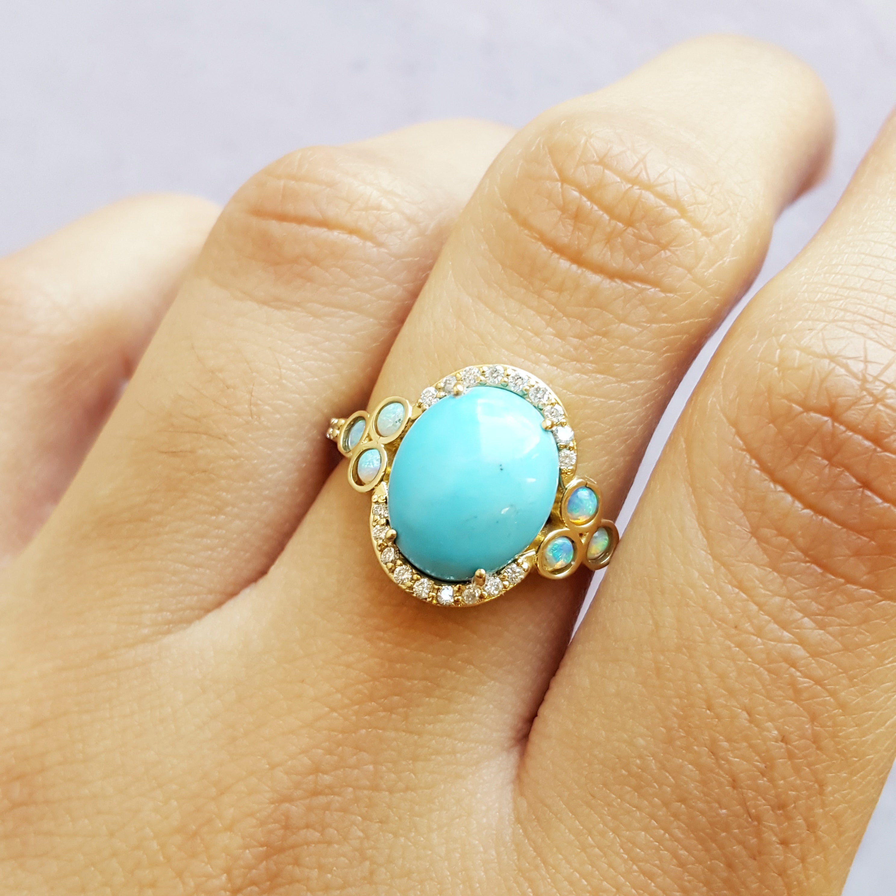 指輪・リング Arizona White Turquoise Ring Hand Made Natural Arizona Turquoise Ring,925 Sterling Silver,Handmade