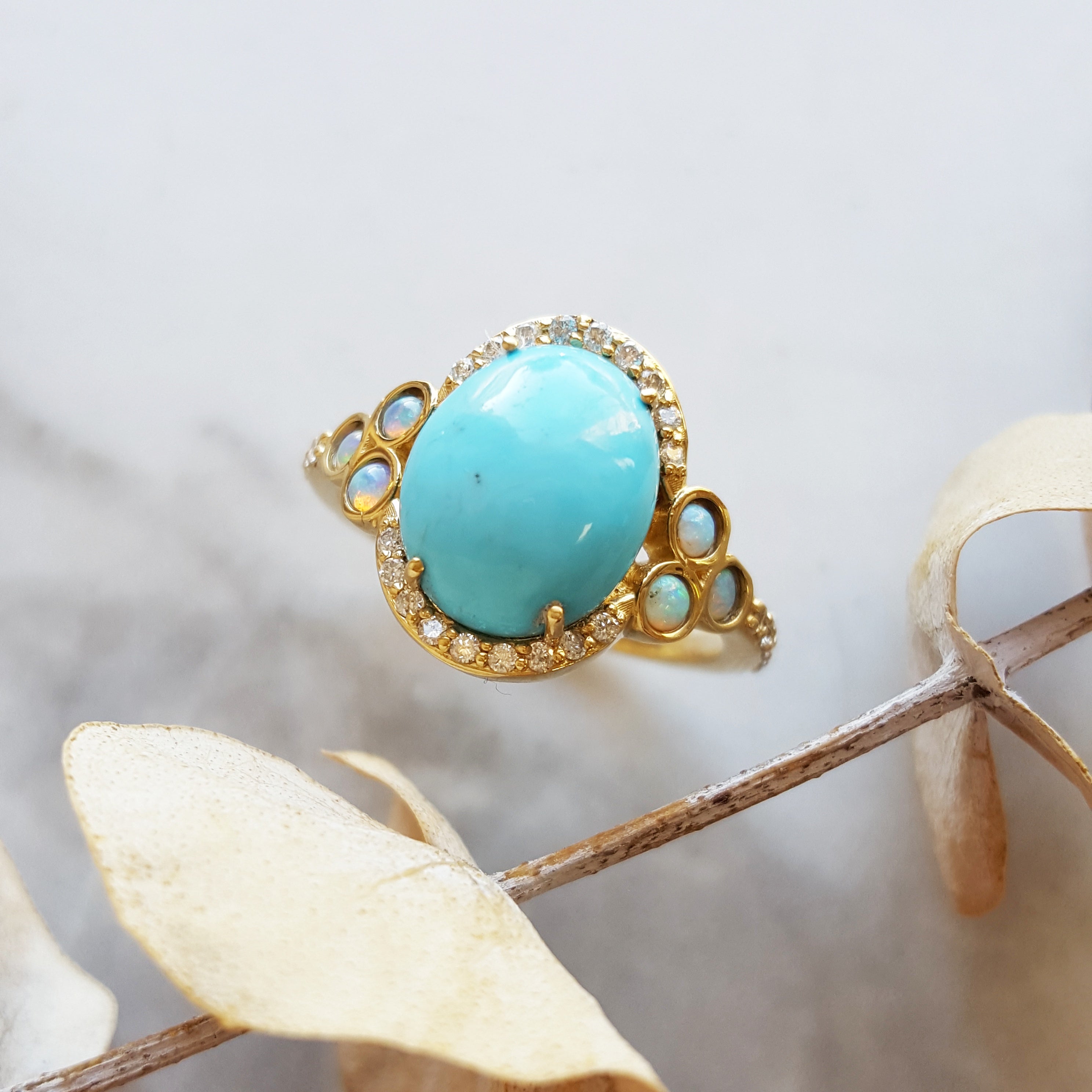 Custom Arizona Turquoise Ring