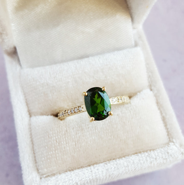 Elegant Tsavorite Ring