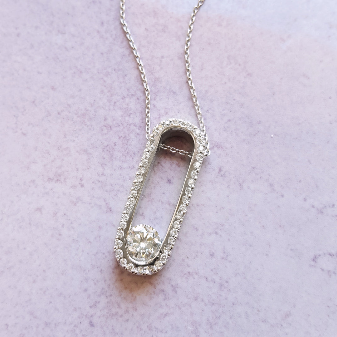 Geometric Grandeur Diamond Pendant