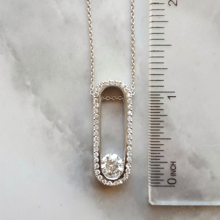 Geometric Grandeur Diamond Pendant