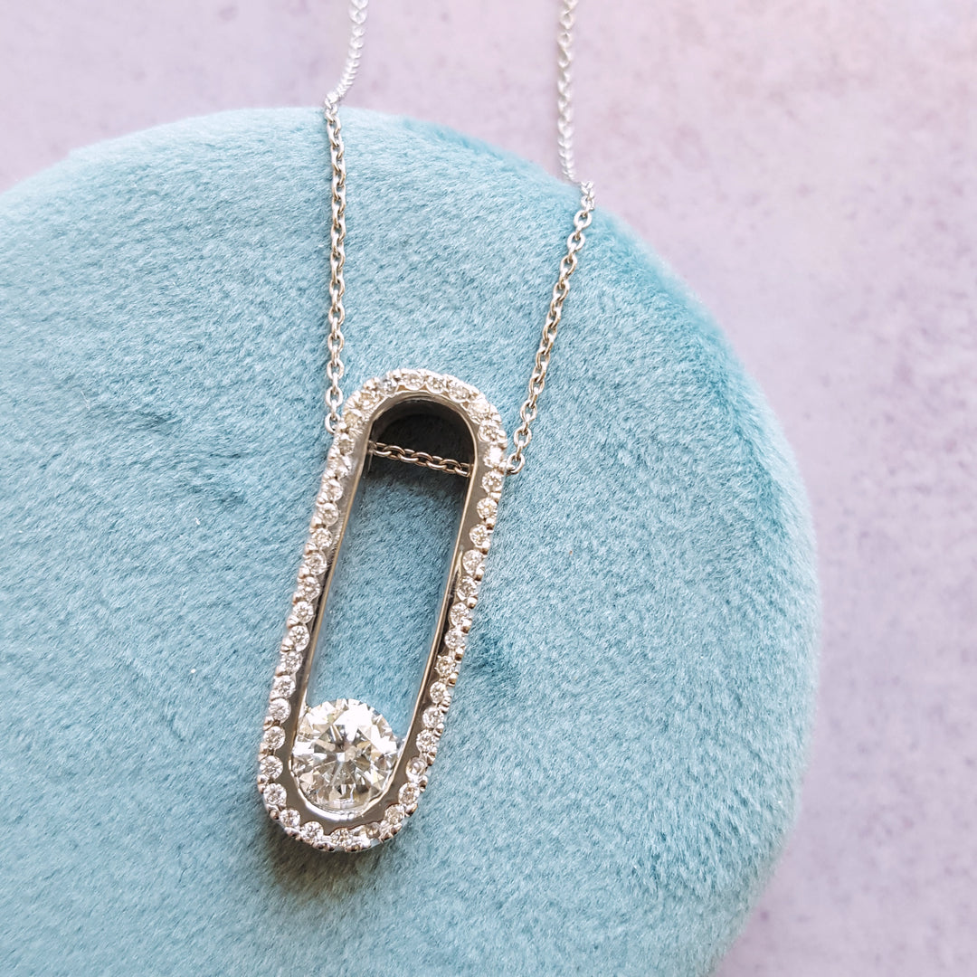 Geometric Grandeur Diamond Pendant