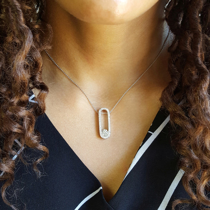 Geometric Grandeur Diamond Pendant