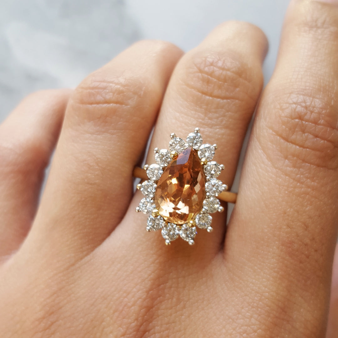 Elegant Imperial Topaz Ring