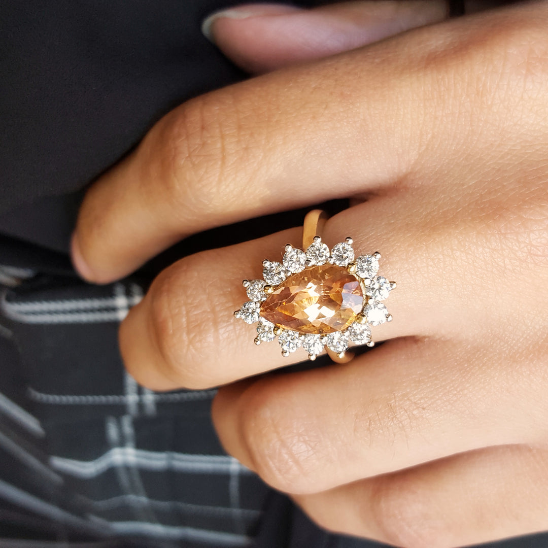 Elegant Imperial Topaz Ring