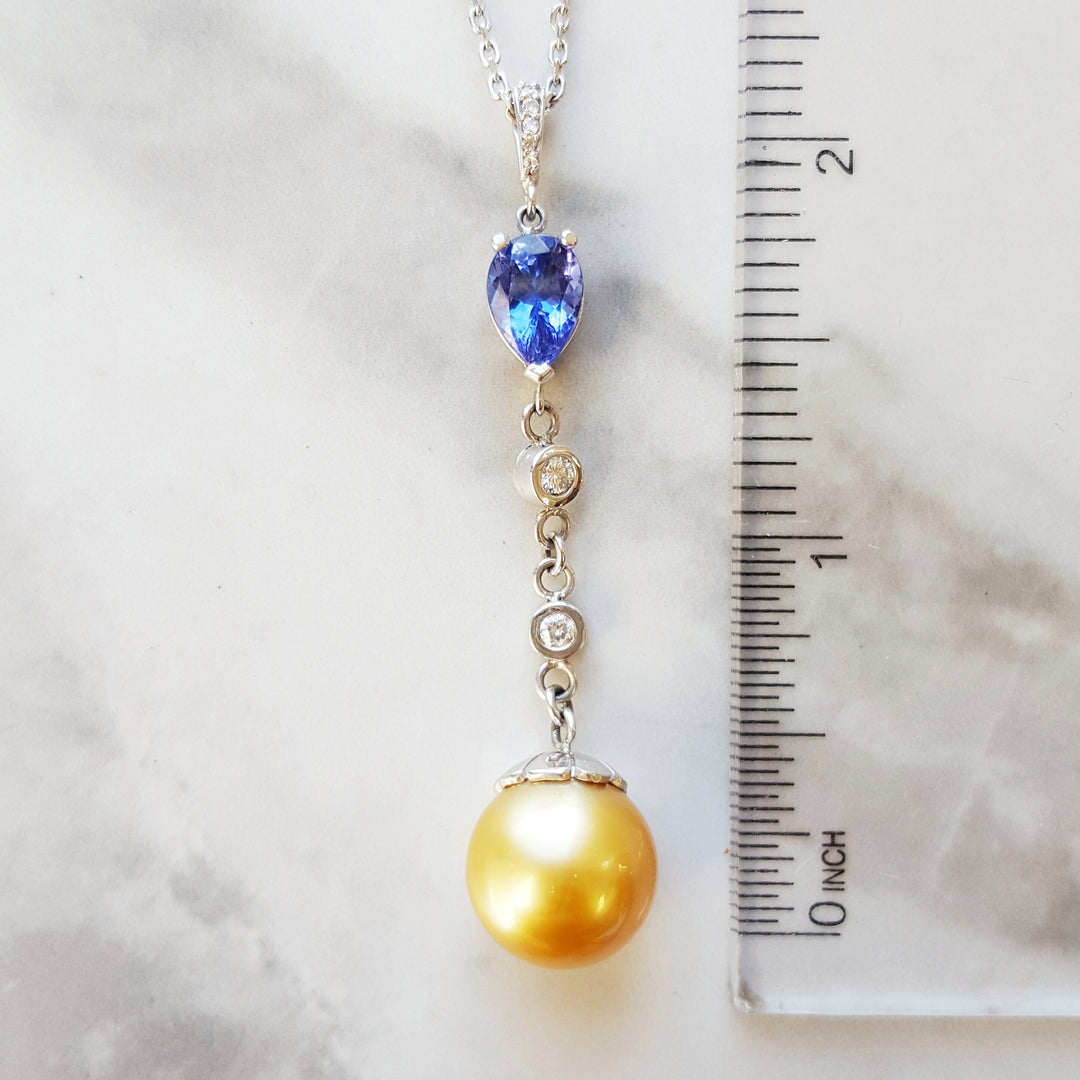 Ocean Pearl Lariat Necklace