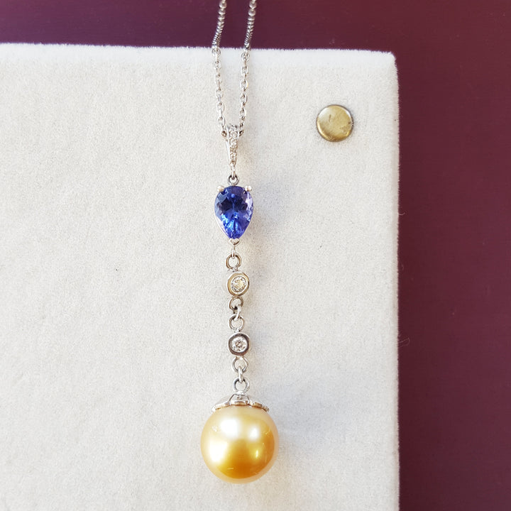 Ocean Pearl Lariat Necklace