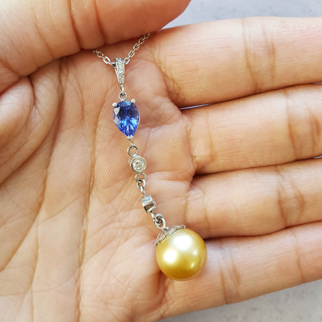 Ocean Pearl Lariat Necklace