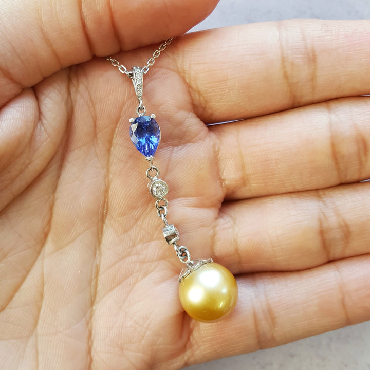 Ocean Pearl Lariat Necklace