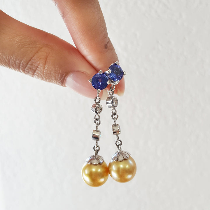 Ocean Pearl Lariat Earrings