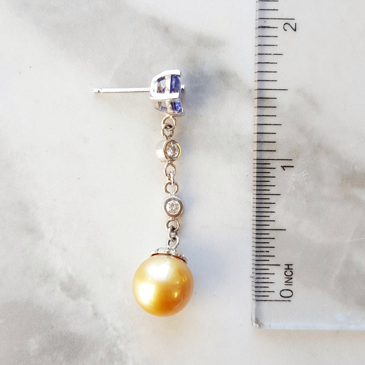 Ocean Pearl Lariat Earrings