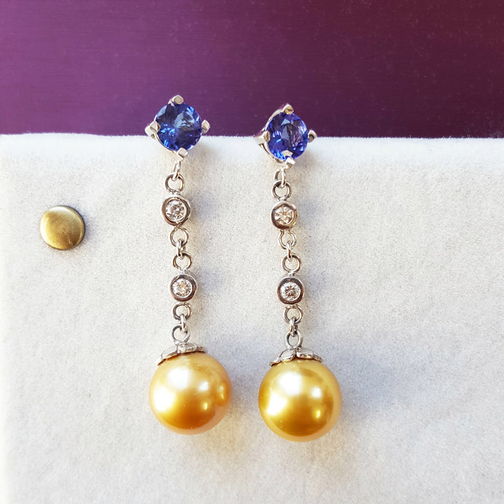 Ocean Pearl Lariat Earrings