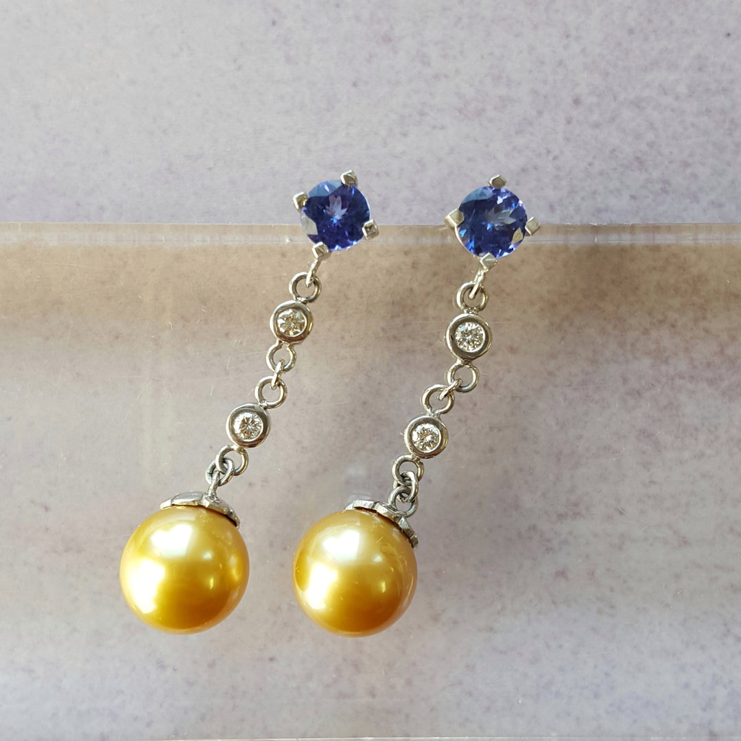 Ocean Pearl Lariat Earrings