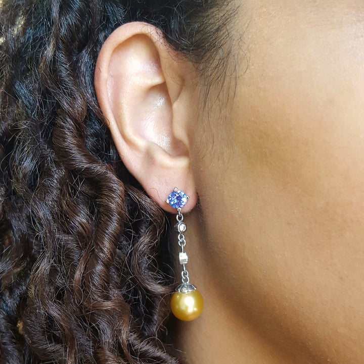 Ocean Pearl Lariat Earrings