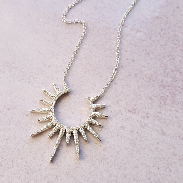 Diamond Sunburst Pendant