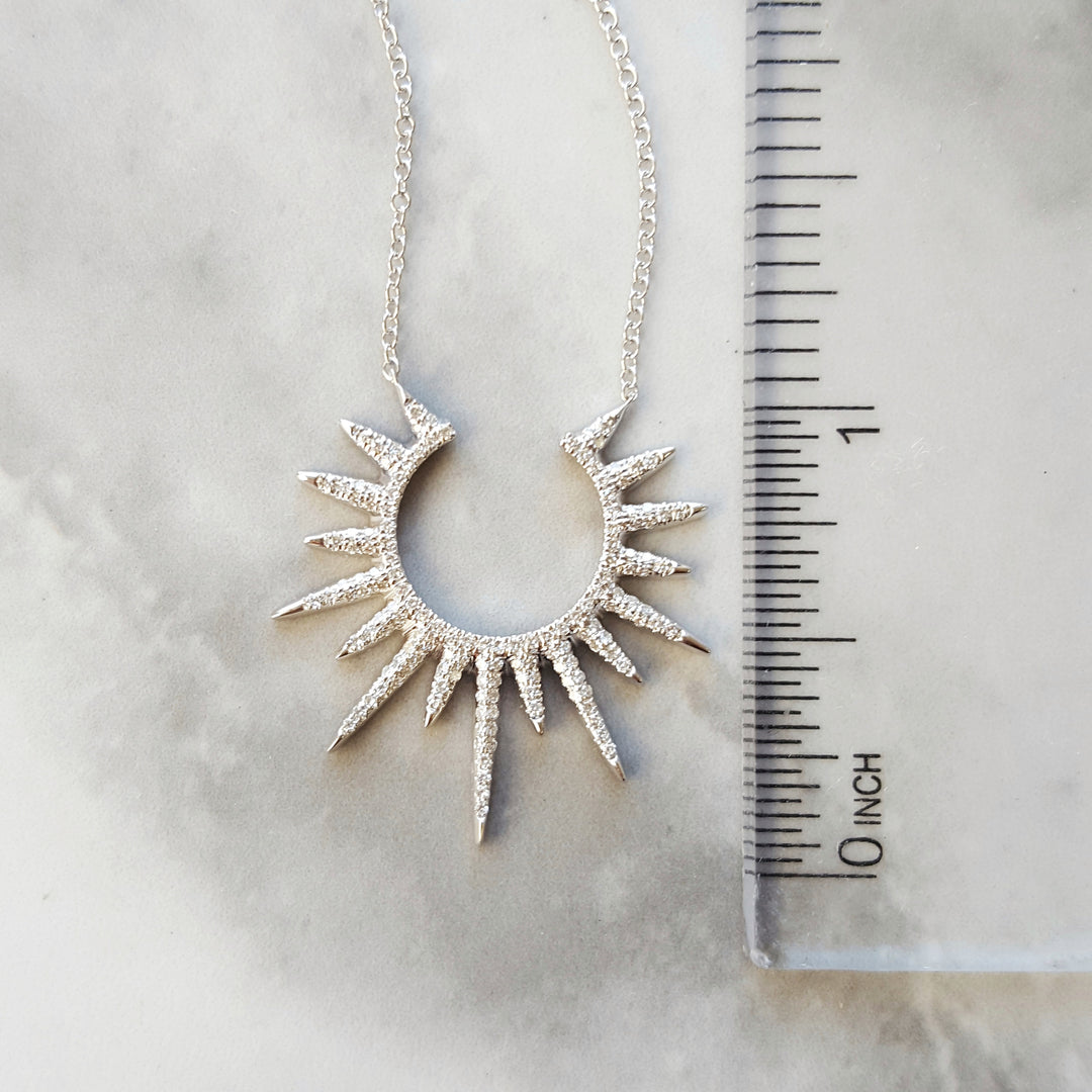 Diamond Sunburst Pendant