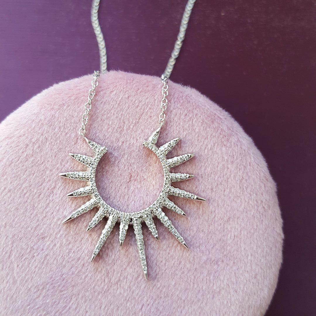 Diamond Sunburst Pendant