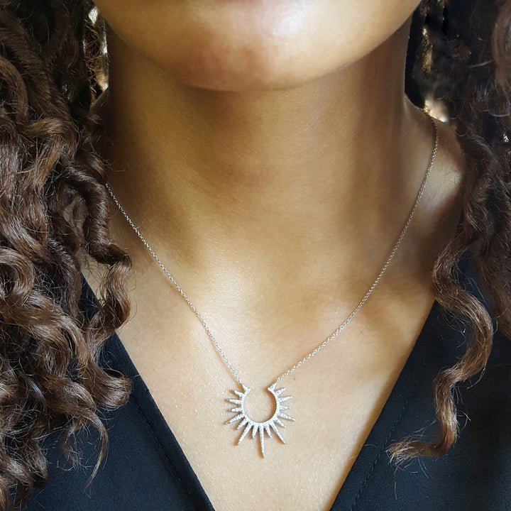 Diamond Sunburst Pendant