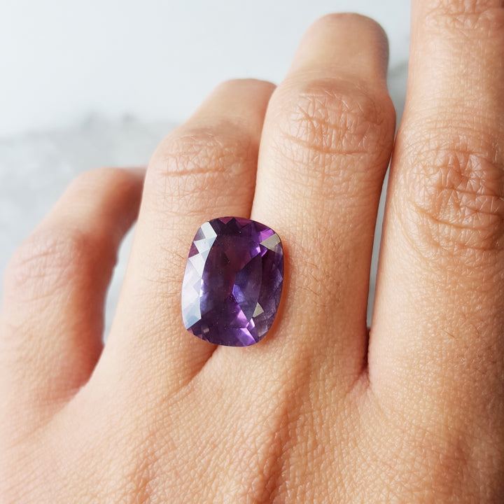 Elongated Cushion Cut Vintage Arizona Amethyst Gem