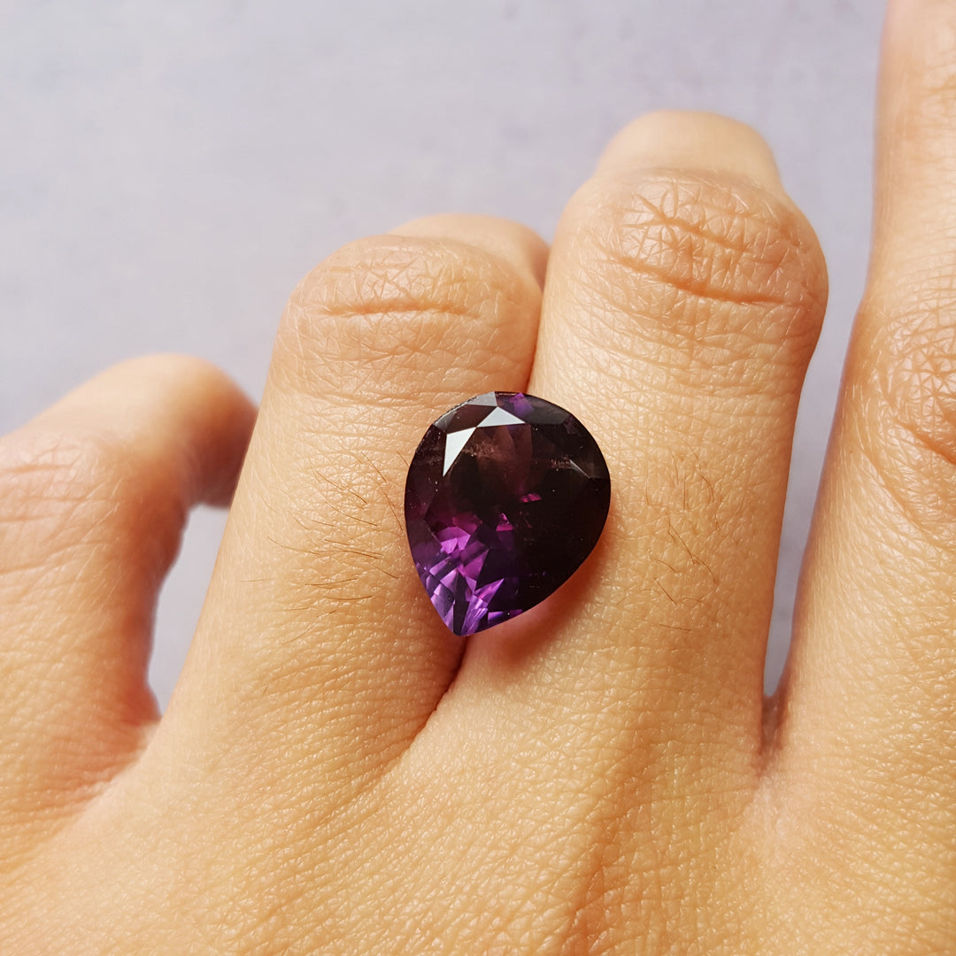Pear Cut Vintage Arizona Amethyst Gem
