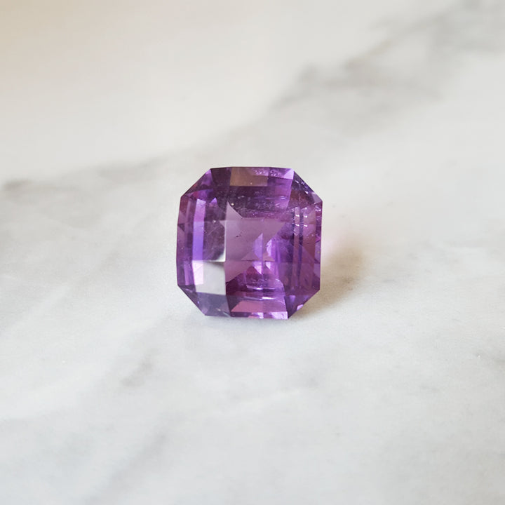 Checkerboard Square Cut Vintage Arizona Amethyst Gem