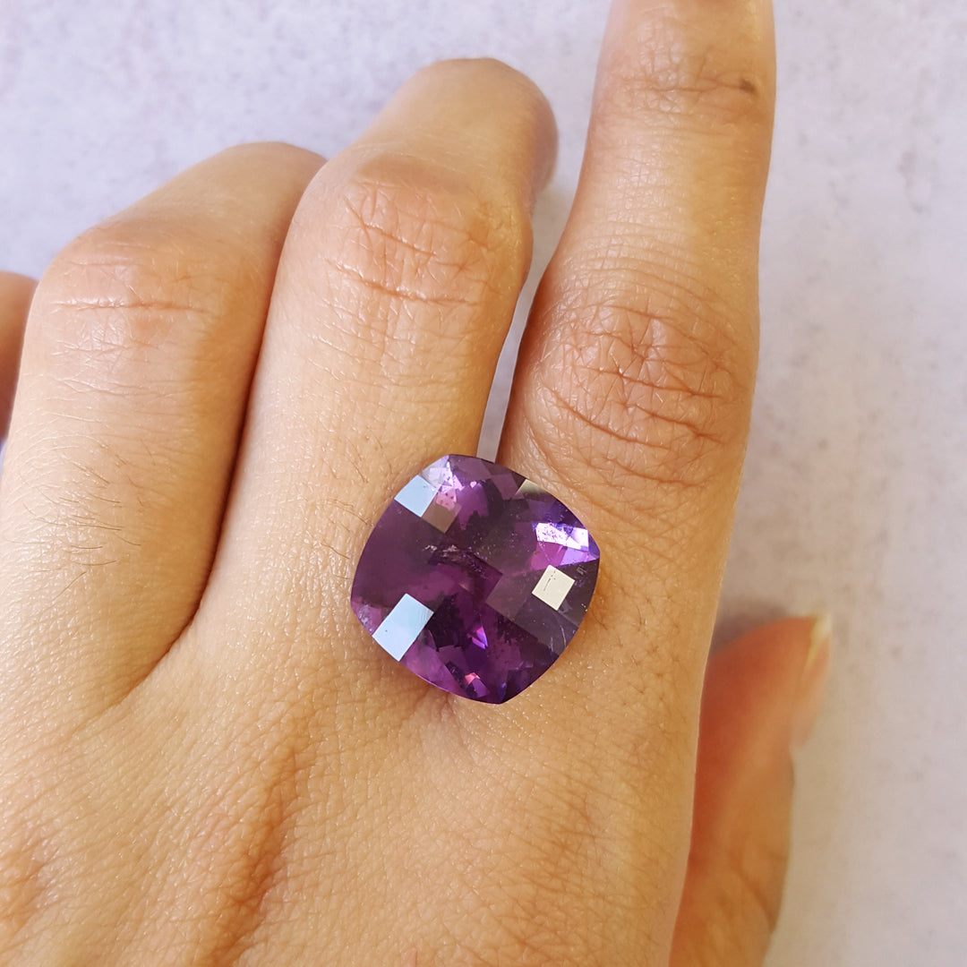 Cushion Cut Vintage Four Peaks Amethyst