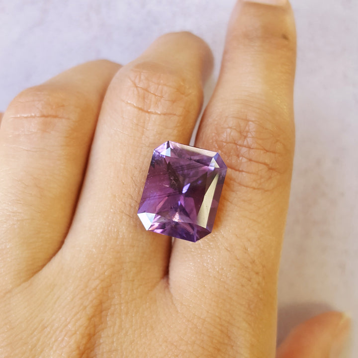 Radiant Cut Vintage Arizona Four Peaks Amethyst