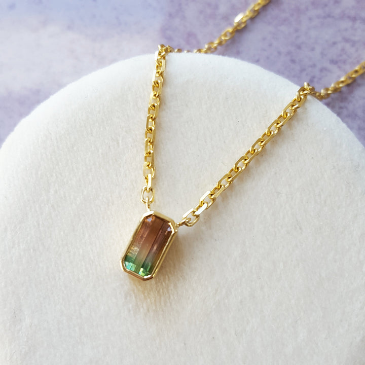 Sleek and Classy Watermelon Tourmaline Pendant