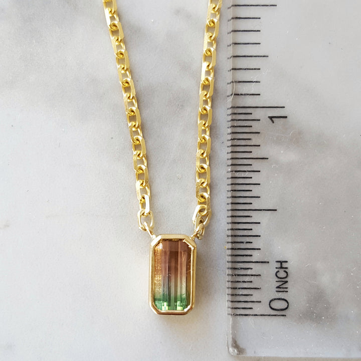 Sleek and Classy Watermelon Tourmaline Pendant