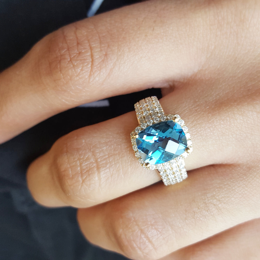 The Bold and the Blue Topaz Ring