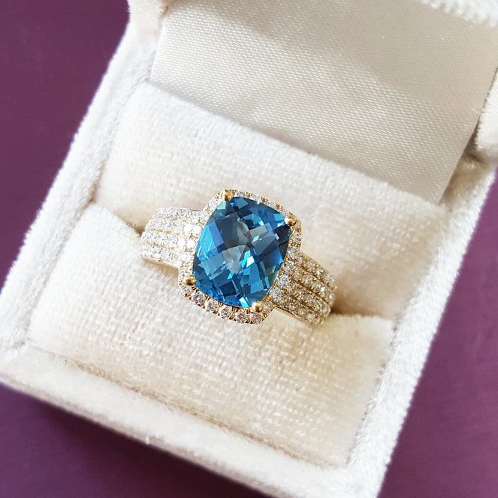 The Bold and the Blue Topaz Ring