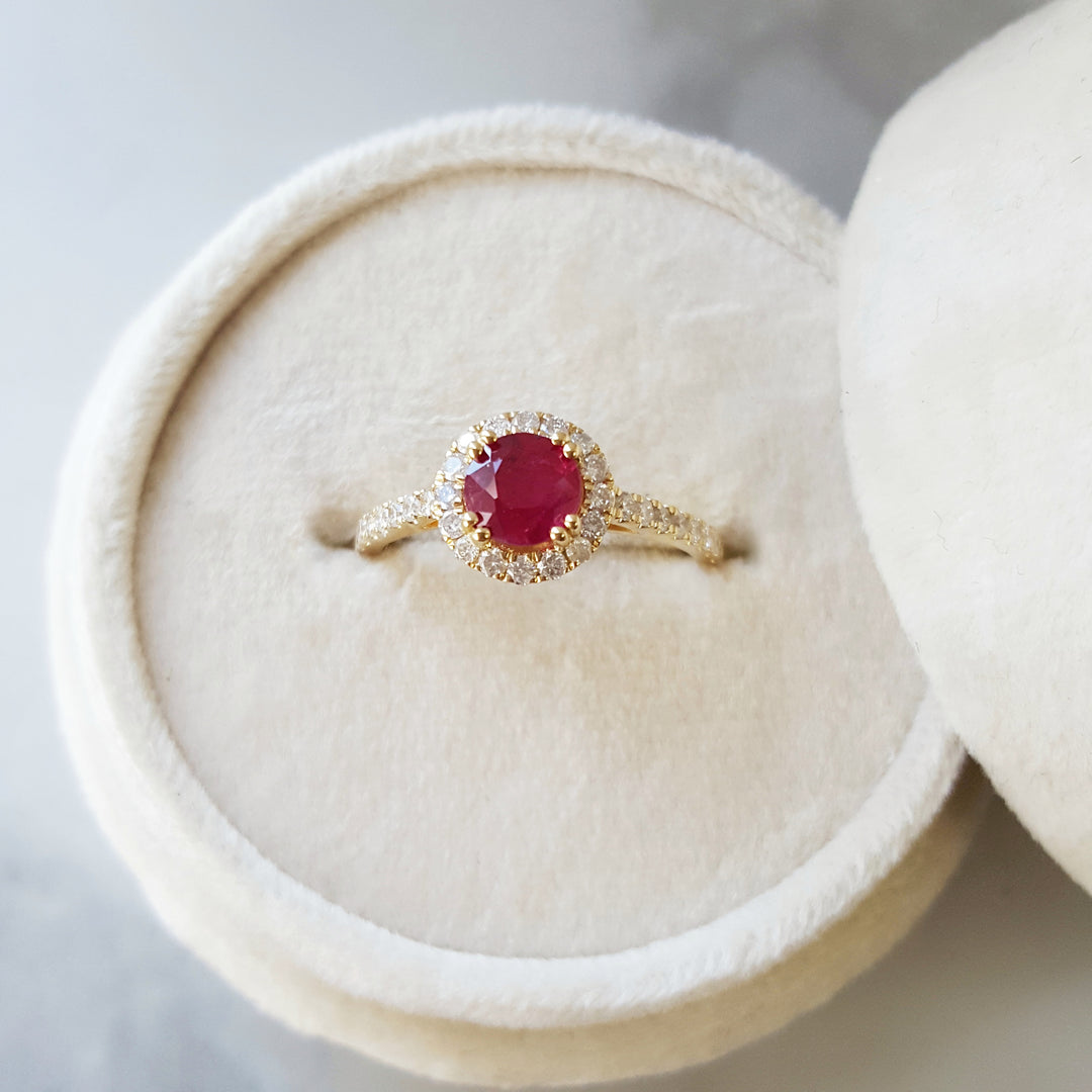 Cherry Red Ruby Ring