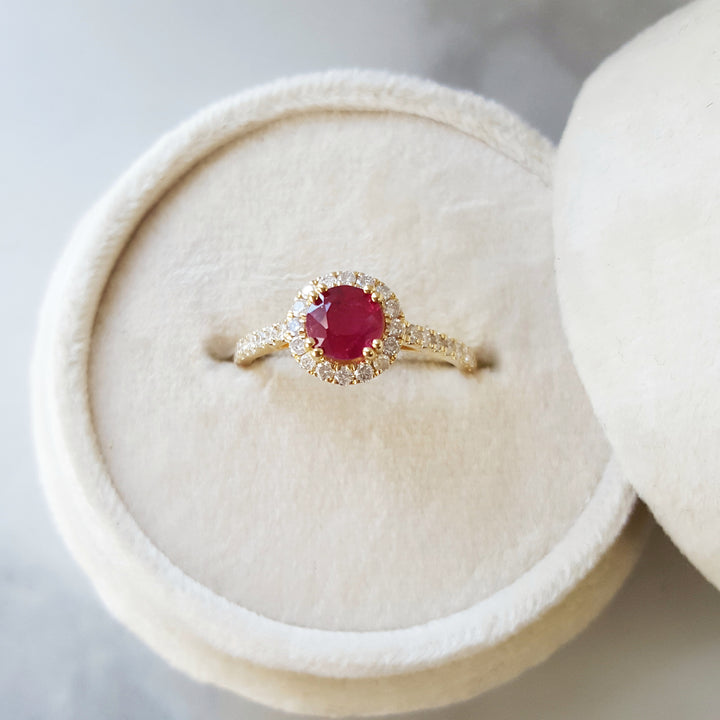 Cherry Red Ruby Ring