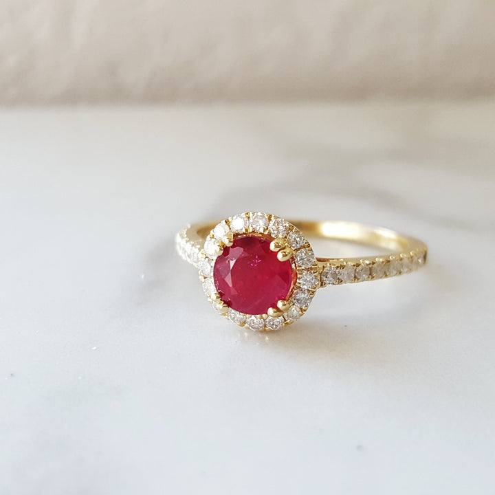 Cherry Red Ruby Ring